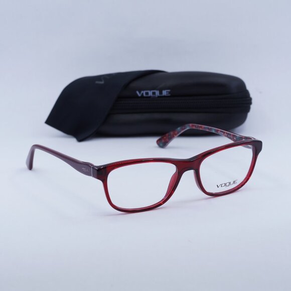 Vogue VO2908 2257 Square Eyeglasses Transparent Bordeaux 51mm - Picture 3 of 9